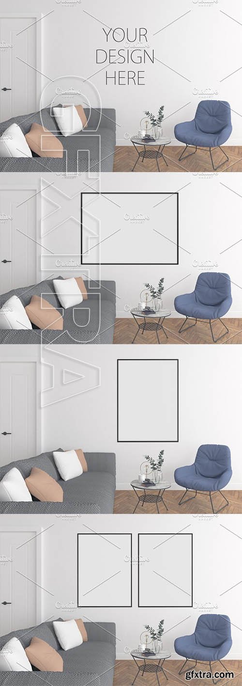 CreativeMarket - Interior mockup - wall art display 1918227