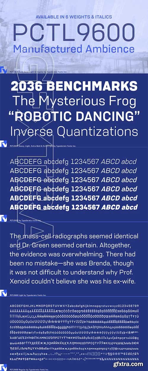 PCTL9600 font family