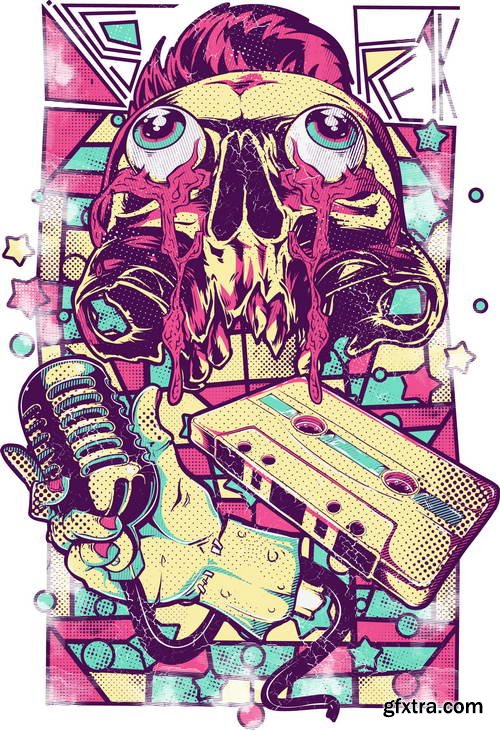 Design of T-Shirts Collection 25xEPS