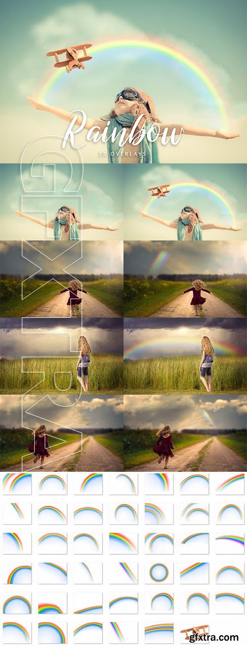 CreativeMarket - Rainbow Overlays - 35 Overlays 2001618