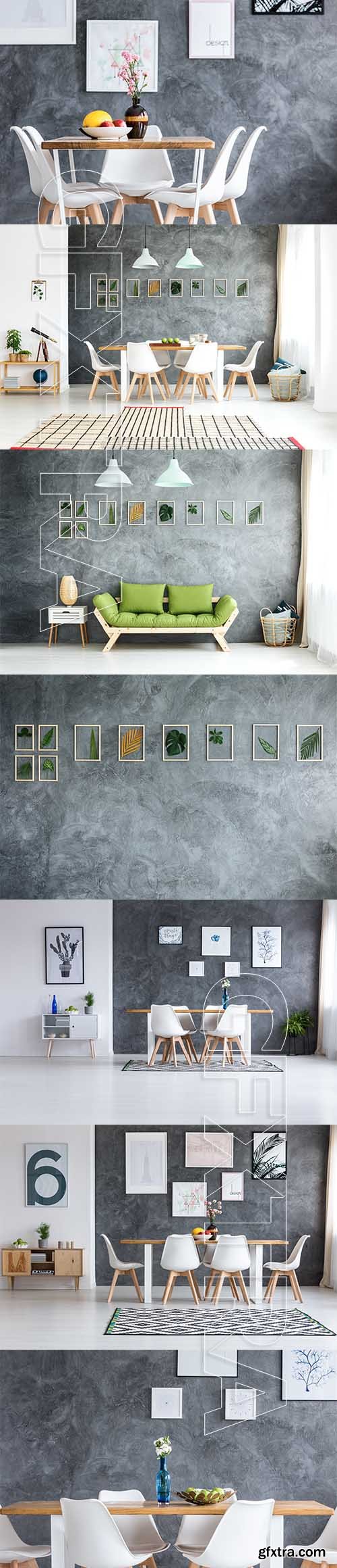 Mock up poster frame interior background 2