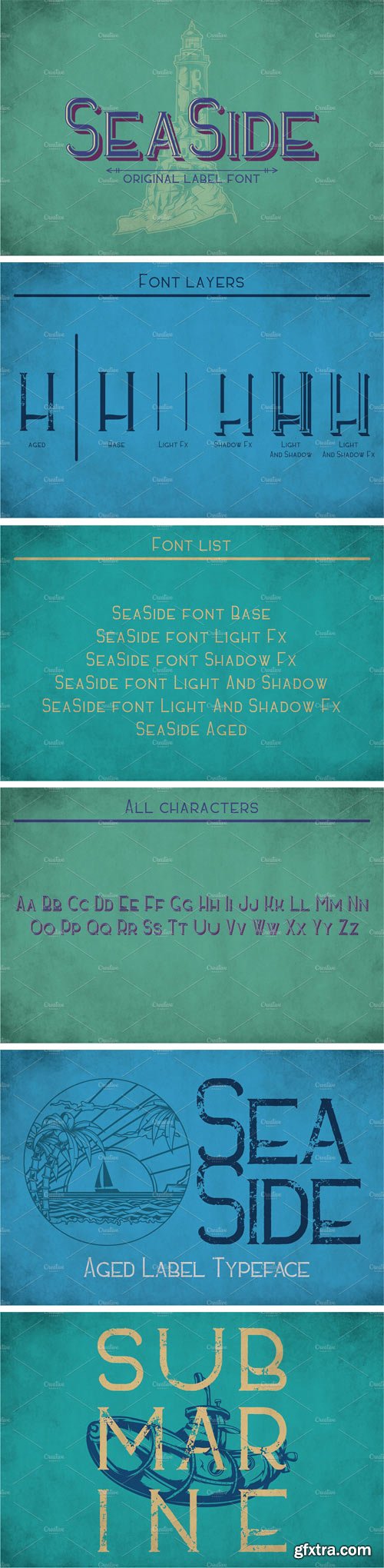 CM - Sea Side Vintage Label Typeface 1952490