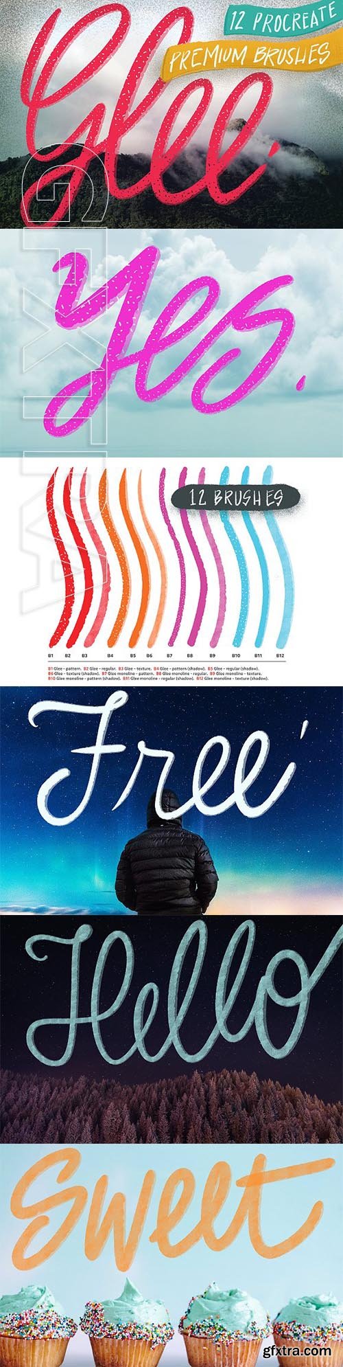 CreativeMarket - Glee Procreate premium brush set 2004064