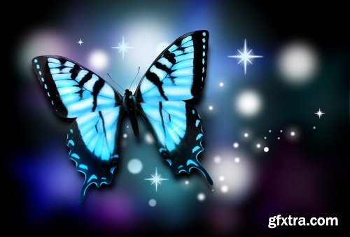 Butterfly macro conceptual illustration nature plant flower 25 HQ Jpeg