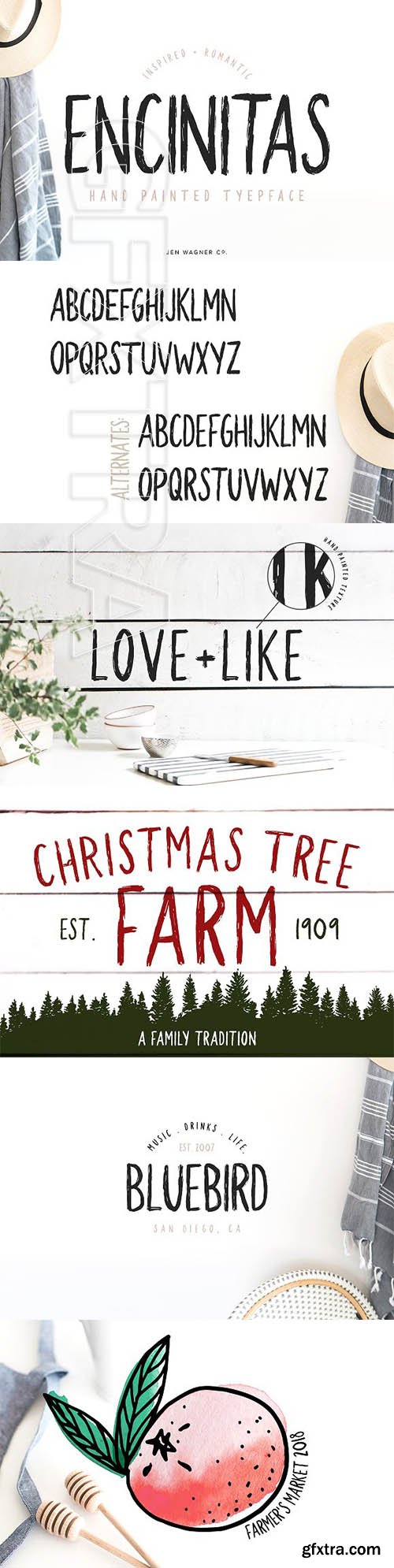 CreativeMarket - Encinitas Hand Painted Typeface 2019076