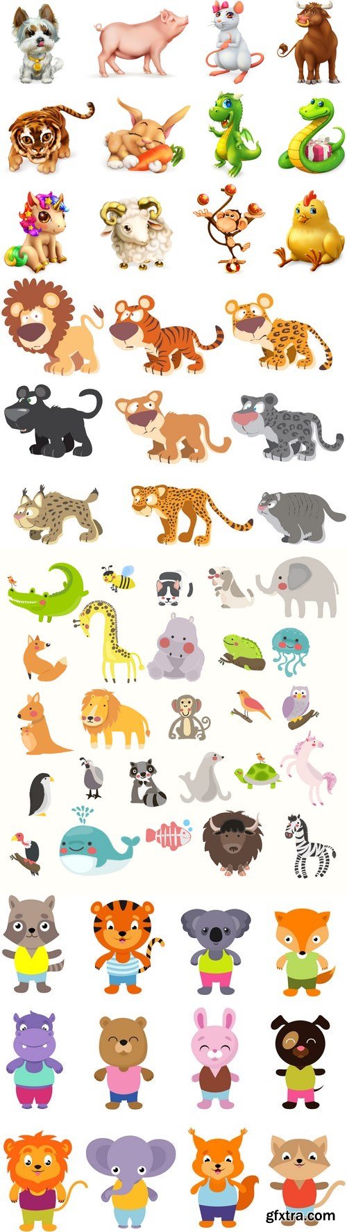 Vectors - Funny Cartoon Animals 41