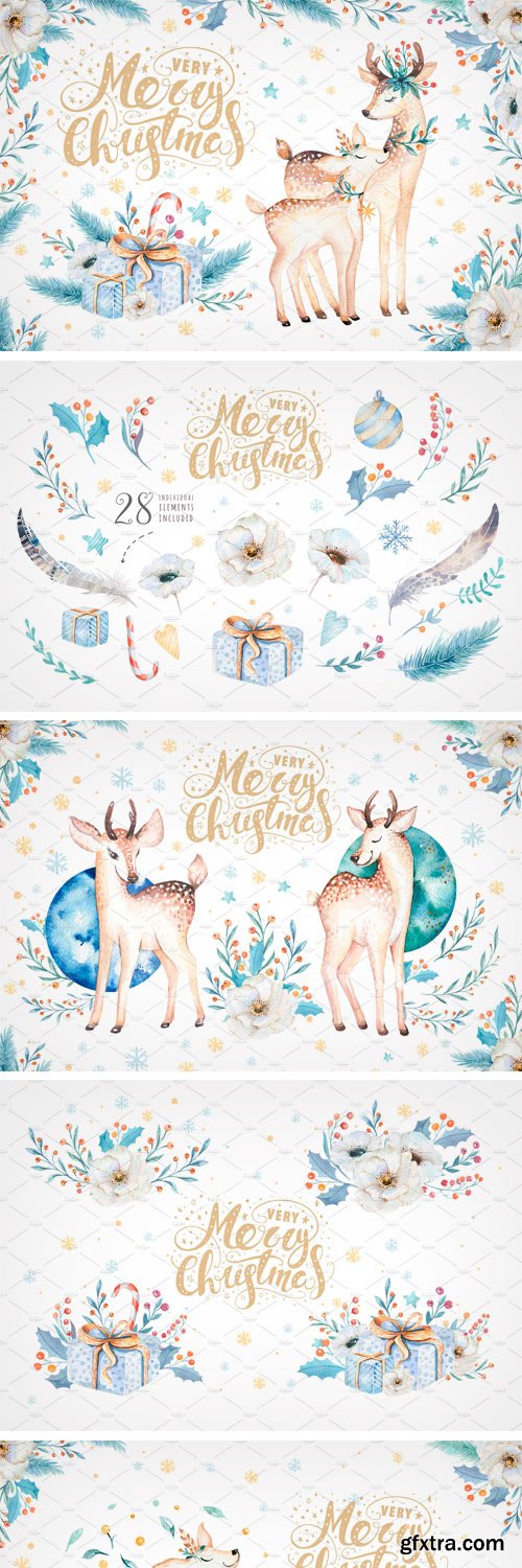 CM - Watercolor Christmas Deer 1953047