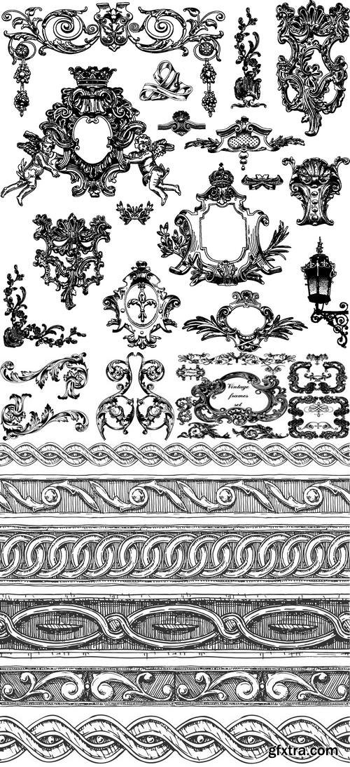 Vectors - Baroque Floral Elements 2