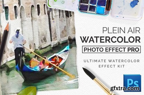 CreativeMarket PleinAir Watercolor Photo Effect Kit 2025431
