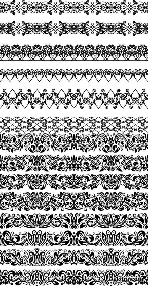 Vectors - Seamless Floral Borders 47
