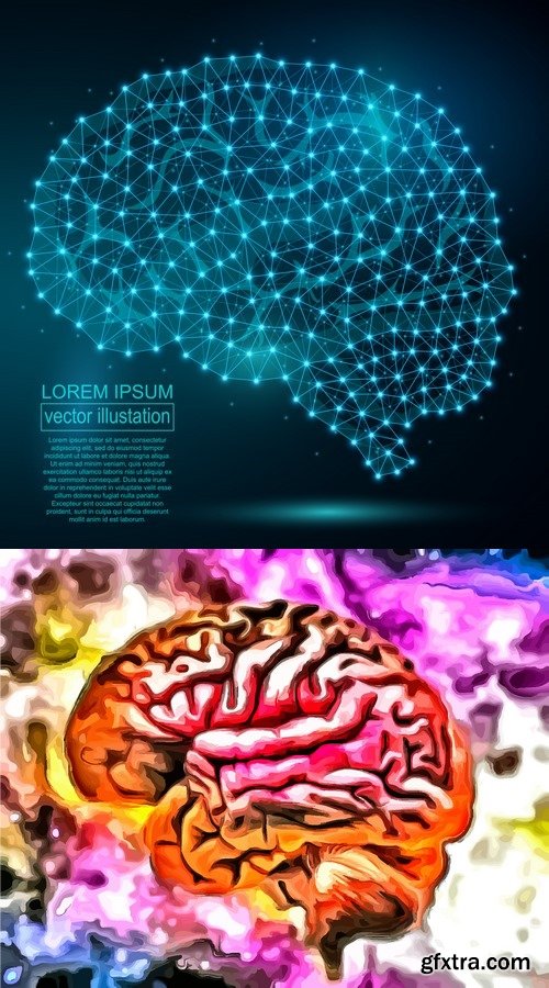 Vectors - Creative Brain Backgrounds