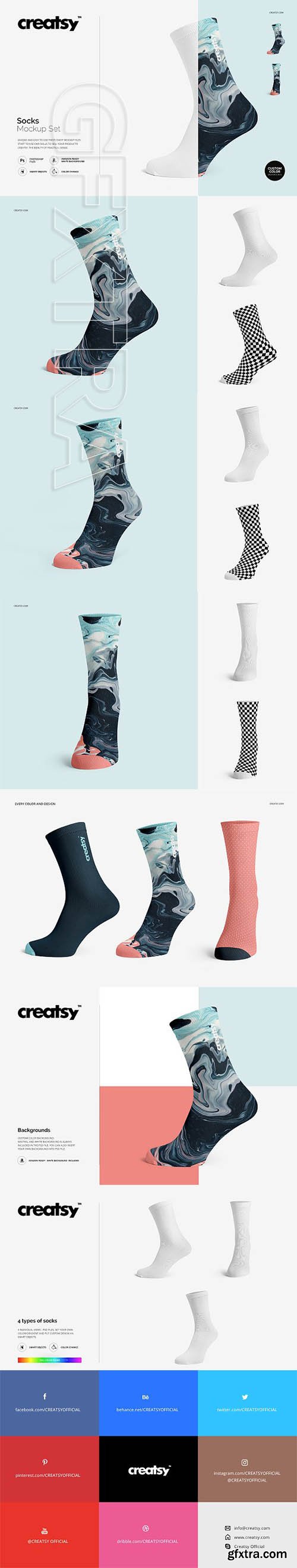 CreativeMarket - Socks Mockup Set 2036874
