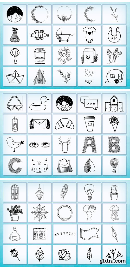 CM - Hand Drawn Elements Vector and PNG 1988698