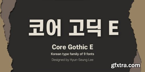 Core Gothic E Font Family - 9 Fonts