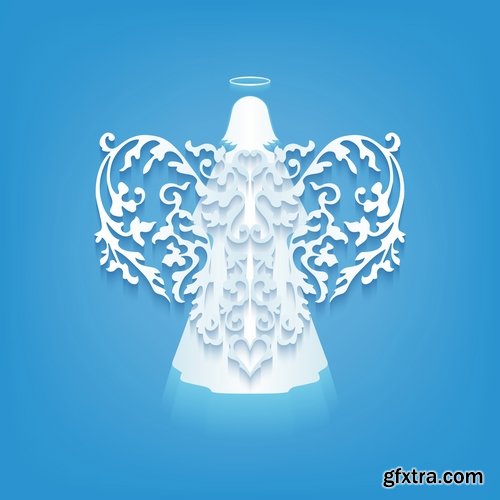 Angel wings guardian of the holy spirit 25 EPS