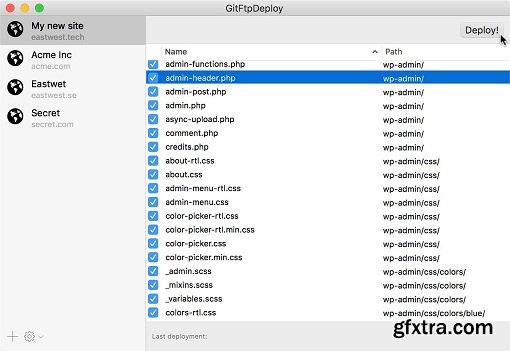 GitFTP-Deploy 2.5 MacOSX