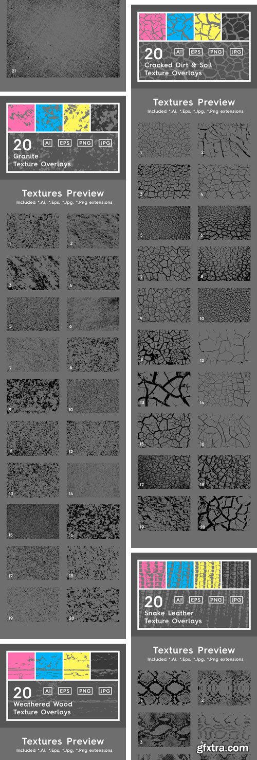 CM - 251 Natural Vector Textures Megapack 1989925