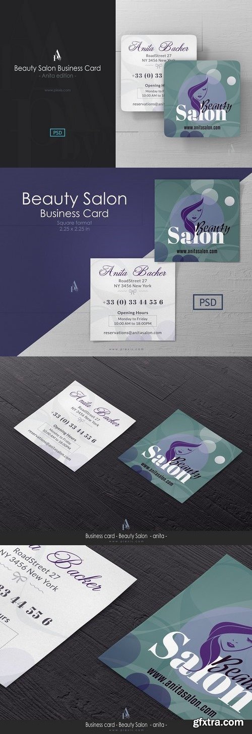 CM - Beauty Salon - Square Business Card 1377517