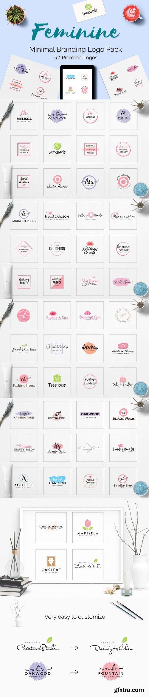 CM - Feminine Minimal Branding Logo Pack 1337355 CM - Feminine Minimal Branding Logo Pack 1337355