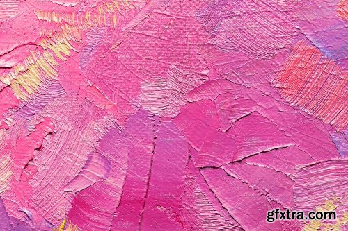 CreativeMarket Set of Abstract oil paint texture 2028105