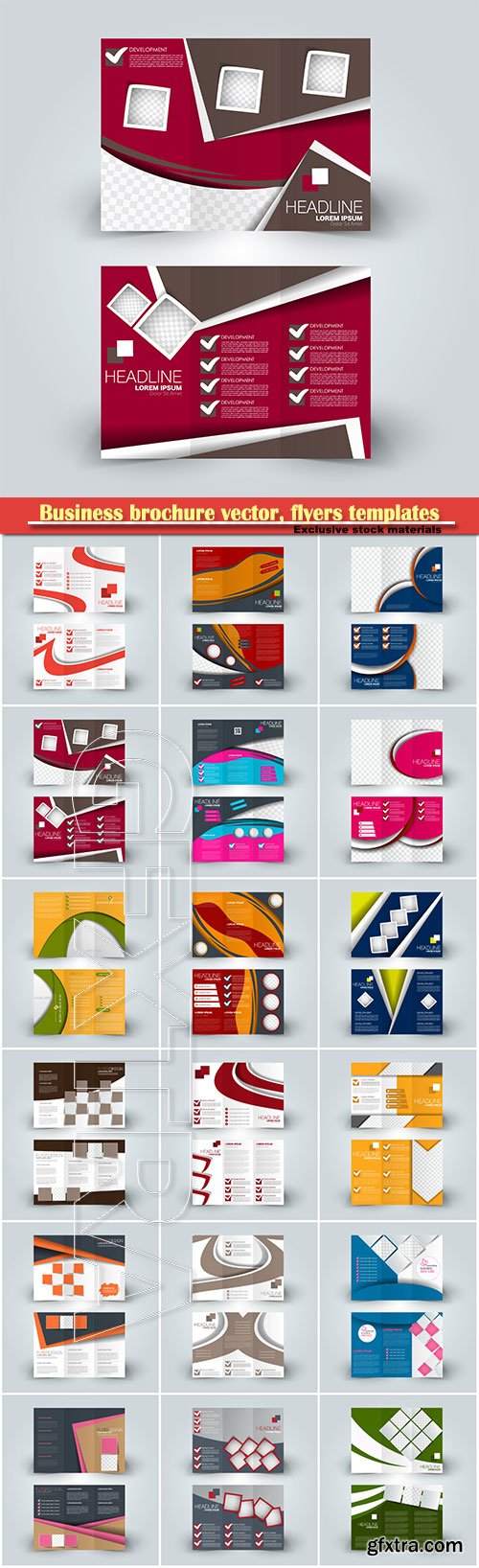 Business brochure vector, flyers templates # 75