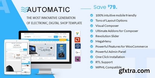 ThemeForest - Automatic v1.7 - WooCommerce Theme for Electronic, Computer, Digital Store 19585758