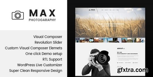 ThemeForest - Max Photograpy v1.0 - WordPress Theme for Photographers 19956304