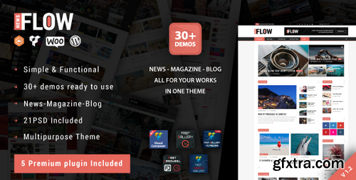 ThemeForest -Flow News v1.8 - Magazine and Blog WordPress Theme 19741299