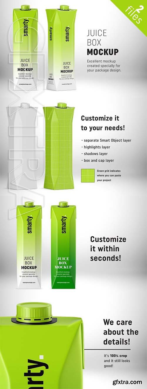 CreativeMarket - Carton Juice Mockups 2034954
