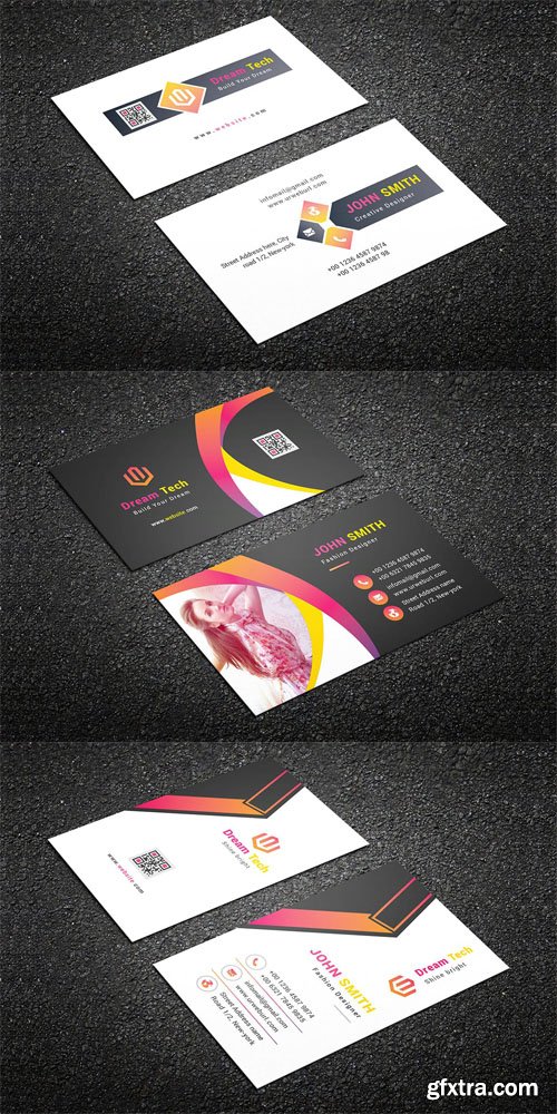 3 Business Cards Set