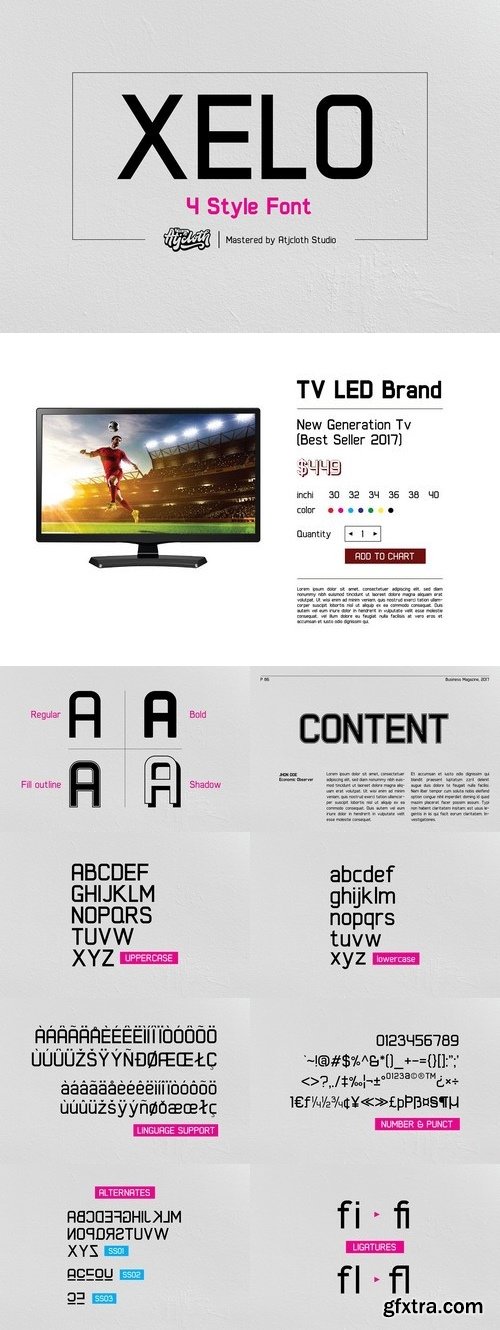 CM - Xelo - 4 Style Font 1406388