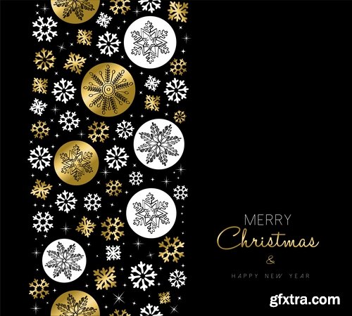New Year banner Christmas flyer background is winter gift card 3-25 EPS
