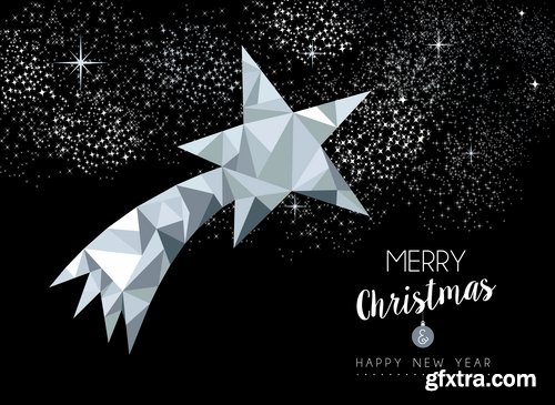 New Year banner Christmas flyer background is winter gift card 3-25 EPS