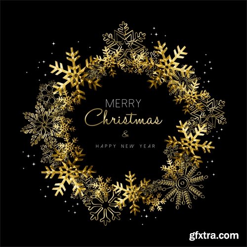 New Year banner Christmas flyer background is winter gift card 3-25 EPS