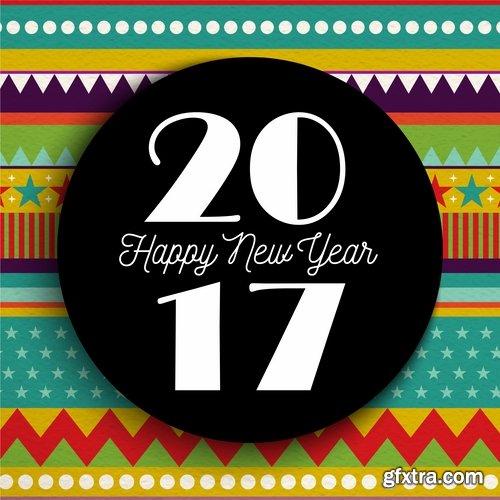 New Year banner Christmas flyer background is winter gift card 3-25 EPS