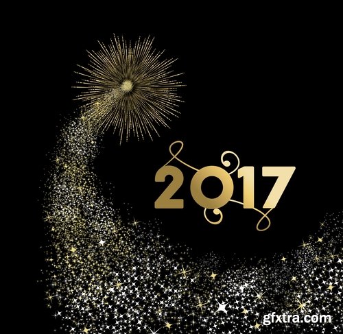 New Year banner Christmas flyer background is winter gift card 3-25 EPS