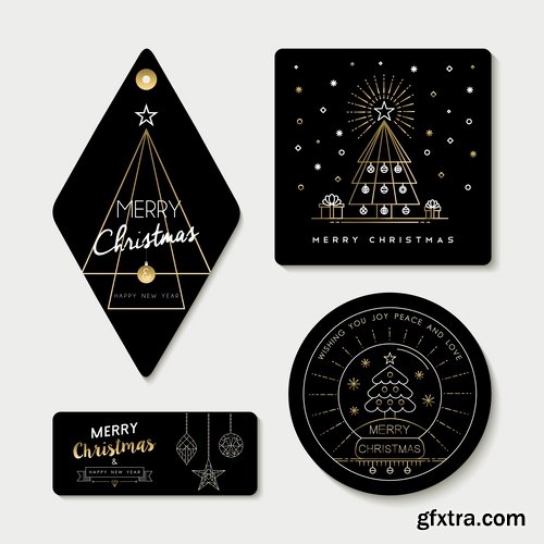 New Year banner Christmas flyer background is winter gift card 3-25 EPS