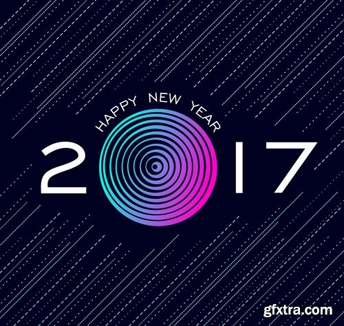 New Year banner Christmas flyer background is winter gift card 3-25 EPS