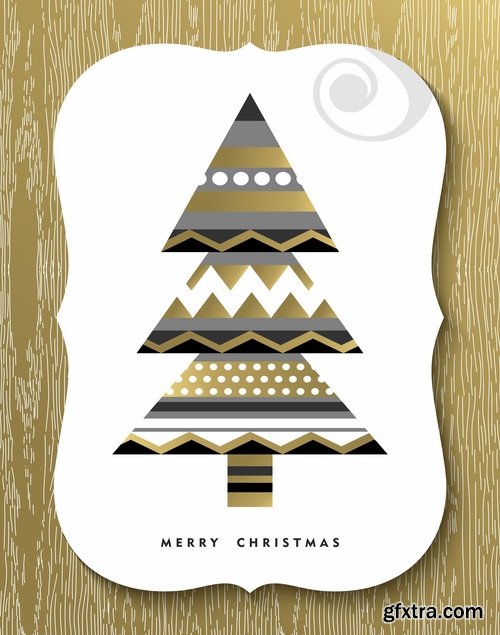 New Year banner Christmas flyer background is winter gift card 3-25 EPS