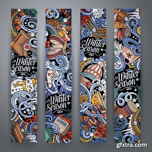 New Year banner Christmas flyer background is winter gift card EPS 25