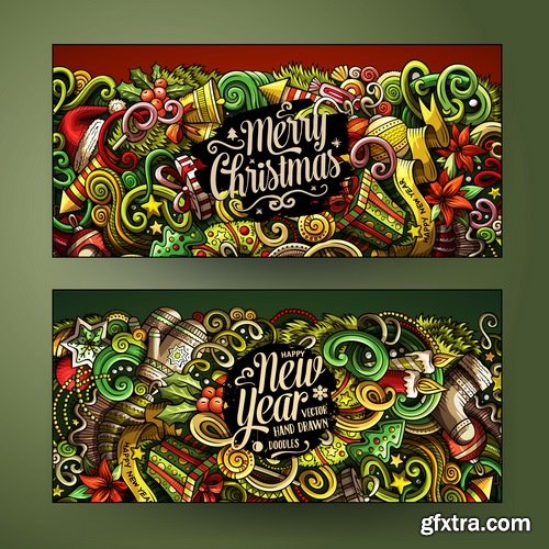 New Year banner Christmas flyer background is winter gift card EPS 25