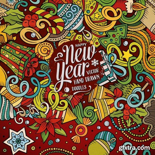 New Year banner Christmas flyer background is winter gift card EPS 25