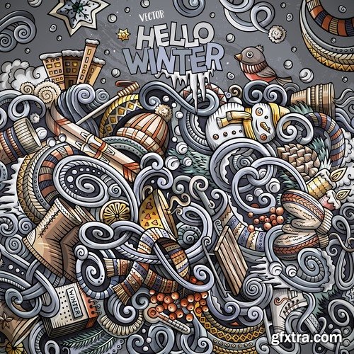 New Year banner Christmas flyer background is winter gift card EPS 25