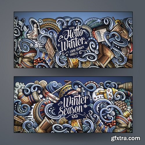 New Year banner Christmas flyer background is winter gift card EPS 25