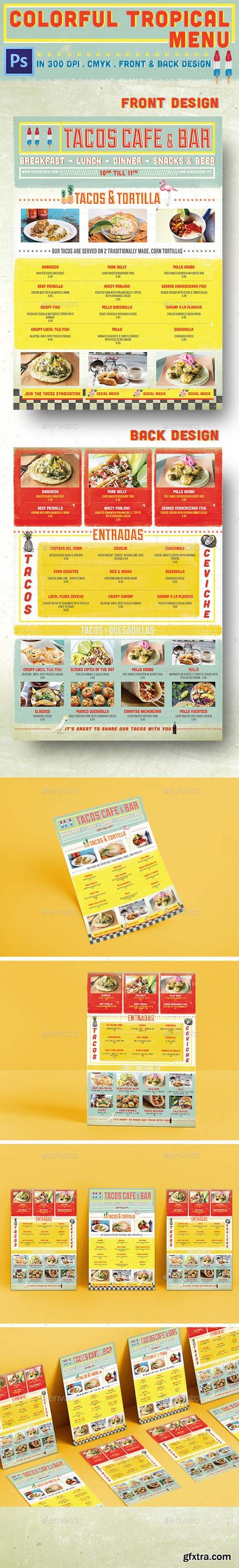 GR - Colorful Tropical Menu 12007883 GR - Colorful Tropical Menu 12007883