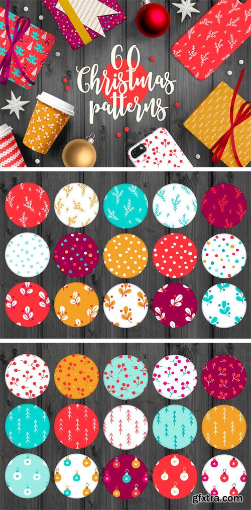 CM - 60 Christmas Seamless Patterns 1986473