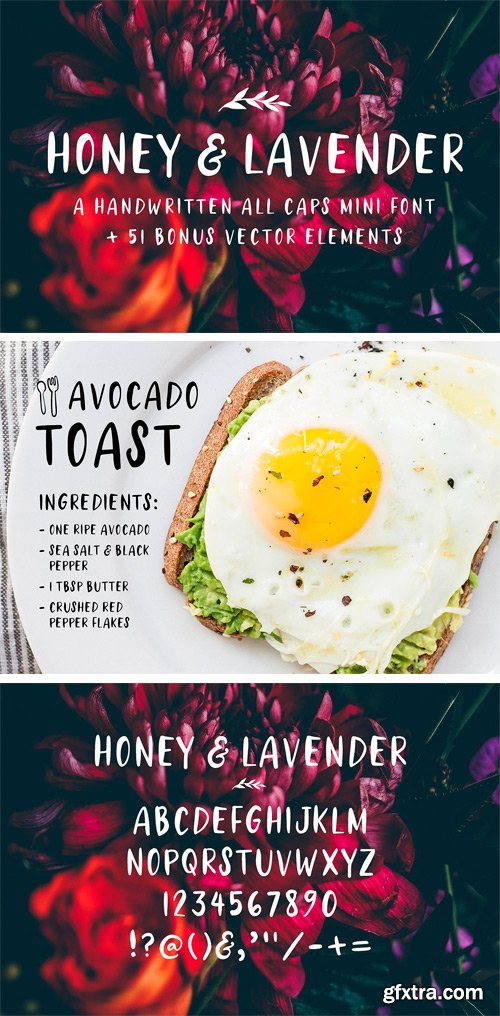 CM - Honey & Lavender Cute Font + Extras 2003974