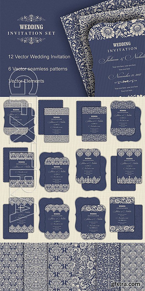 Wedding Set Pattern and Invitation 1417674