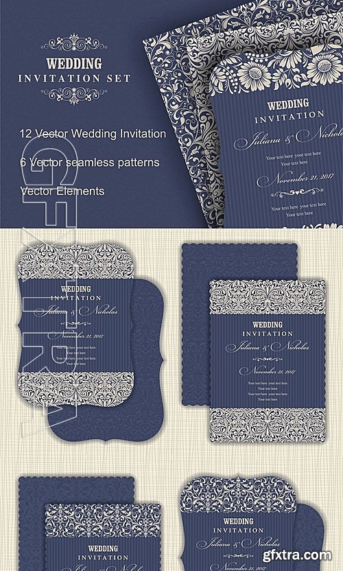 Wedding Set Pattern and Invitation 1417674