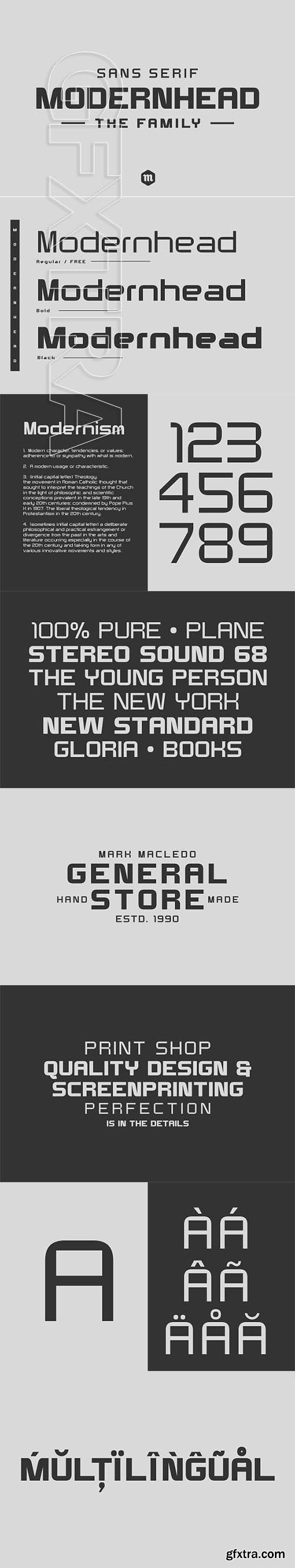 CreativeMarket - Modernhead Typeface 2049835